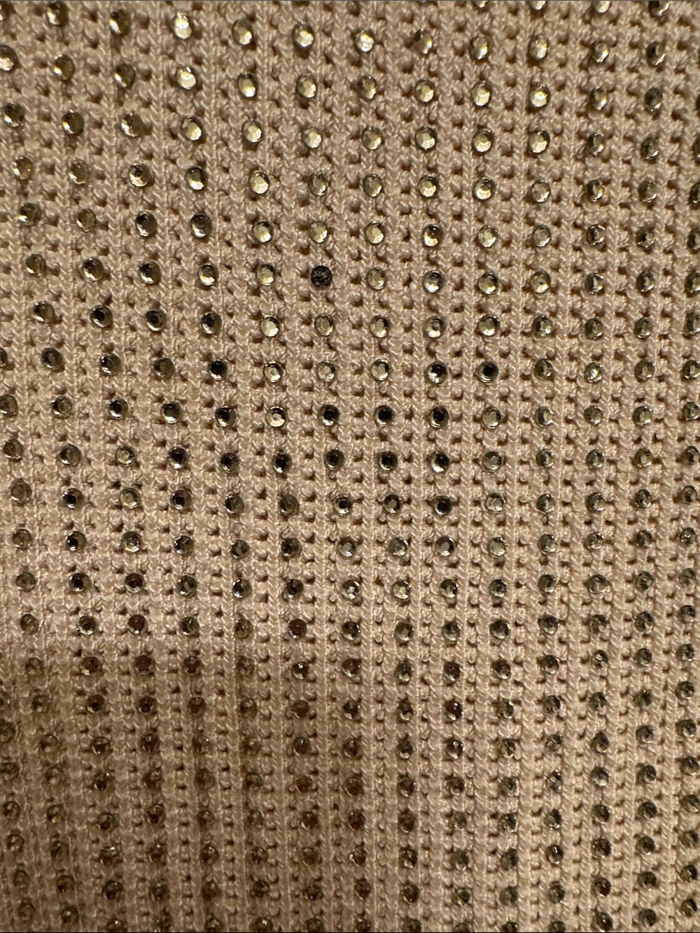 LC Collection Cream Knit Rhinestone Tank Top - Picture 3 of 3